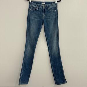 Mother The Slasher In A London Season Wash Side Slit Straight Jeans Size 26